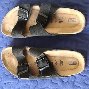 Black suede Birkenstock Arizona Sz 40
